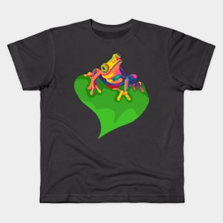 Rainbow Tree Frog Kids T-Shirt